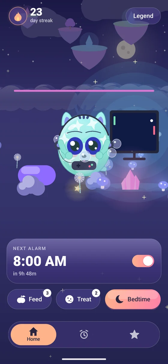 Gaming in a dim room at night